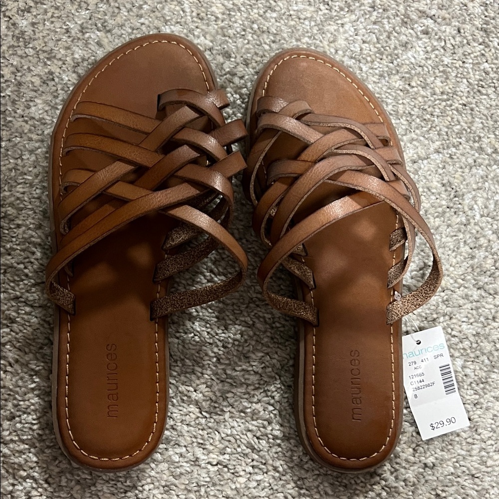 Maurices Tan Strappy Sandals